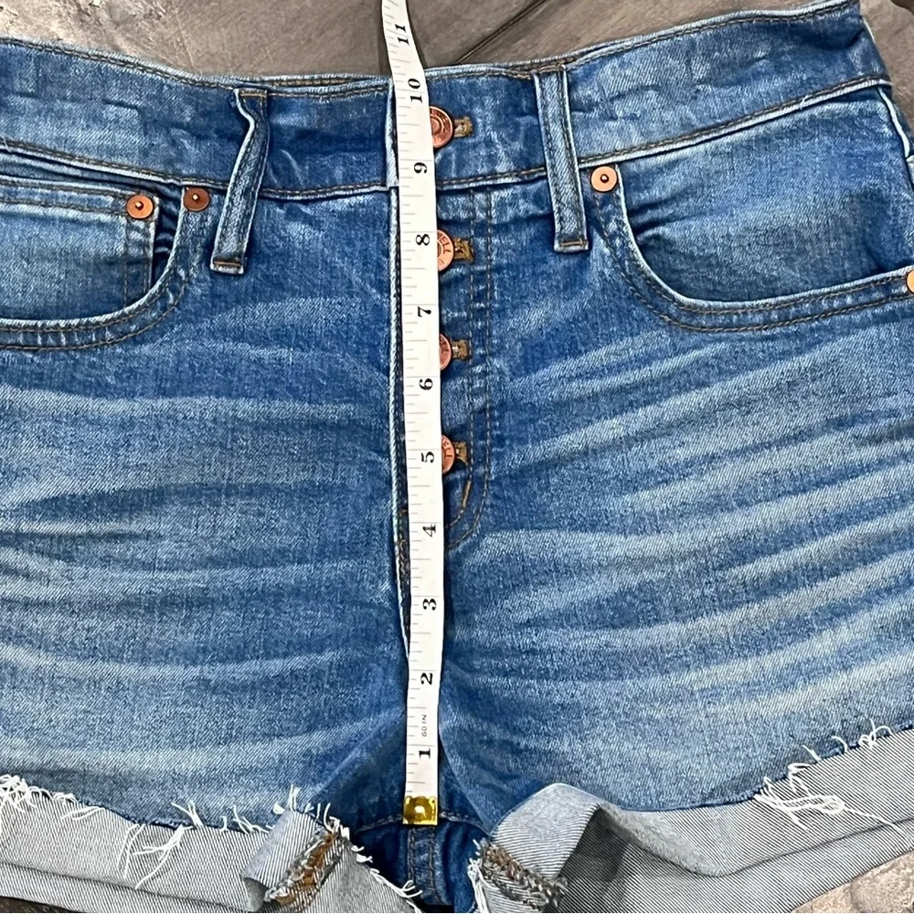Madewell High Rise Button-Fly Denim Shorts - Size 24 - Picture 7 of 11